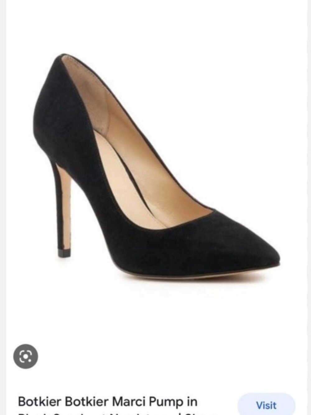 NIB Botkier Marci Pump Black Suede Size 6